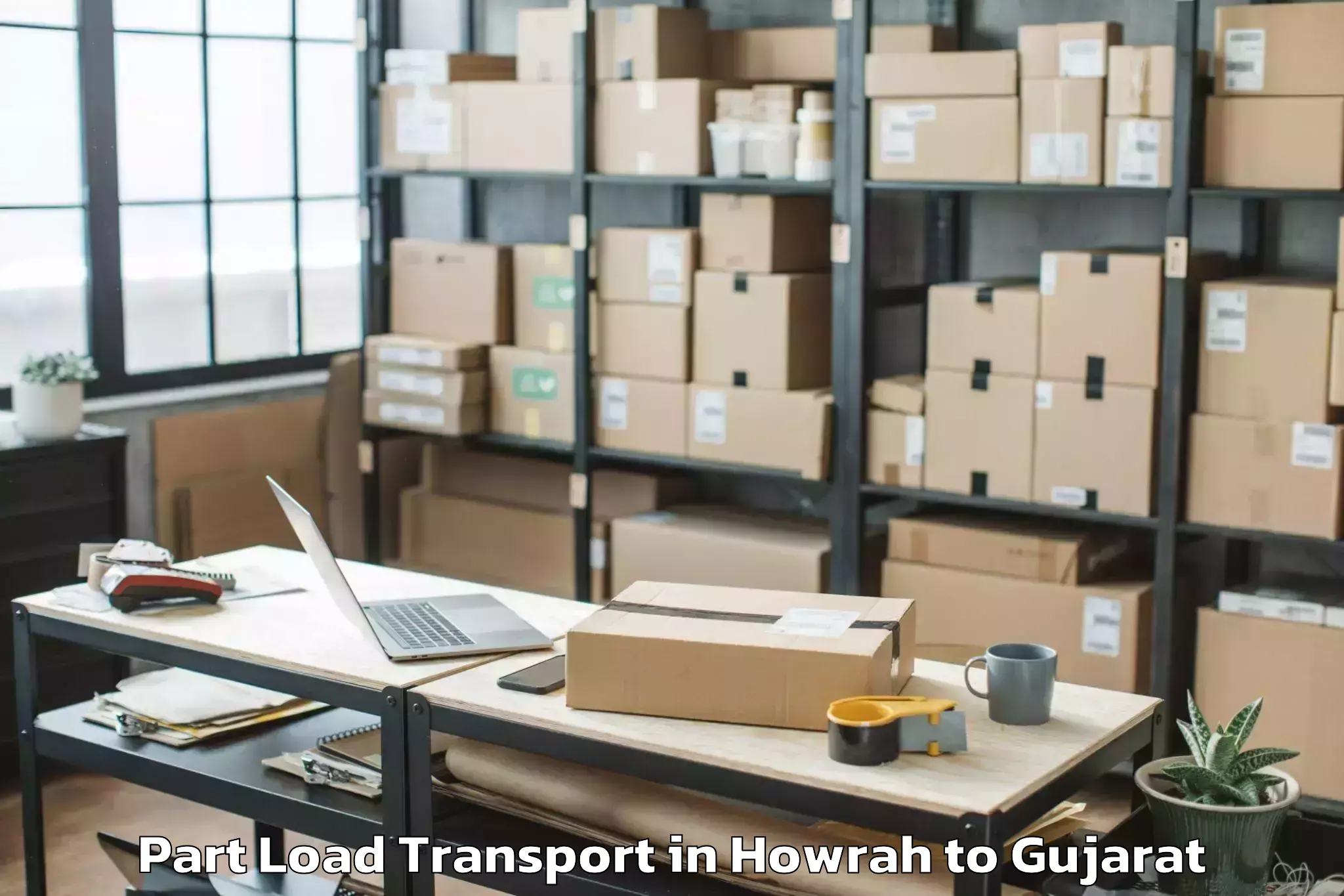 Book Howrah to Botad Part Load Transport